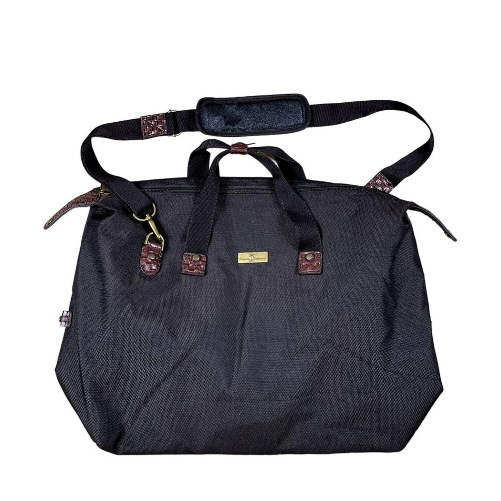Tommy Bahama Brown Canvas Travel Duffle Bag